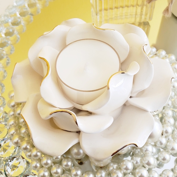 Z Gallerie Accents Ceramic Flower Votive Candle Holder Poshmark